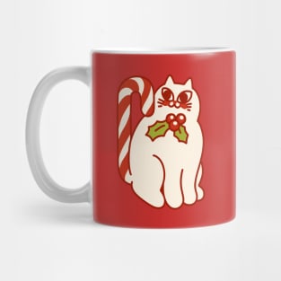 Cat With the Candy Cane Tail Mug